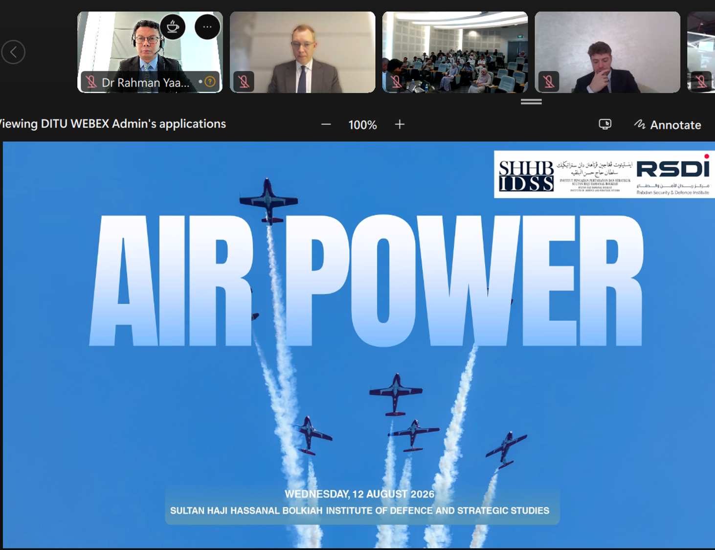 RSDI and Brunei’s SHIBIDDS Discuss Airpower and the Future of Modern Warfare